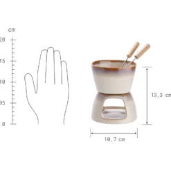 AU CHOCOLAT Mini-Fondue 4er-Set
