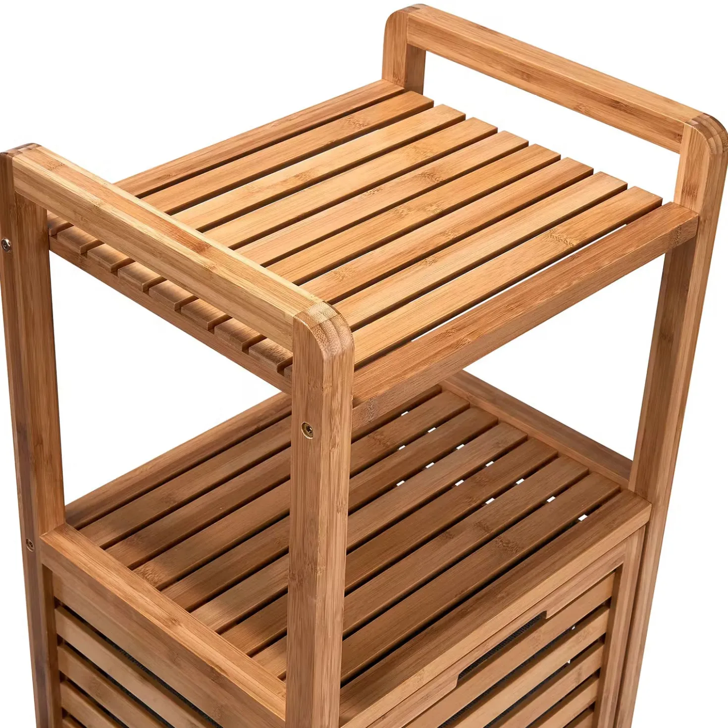 BIG BAMBOO Regal mit Wäschekorb