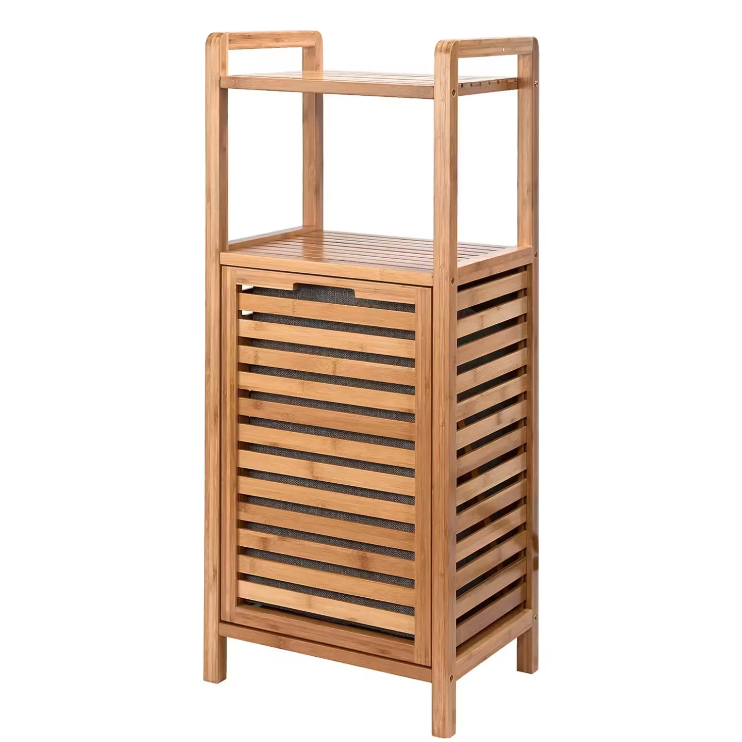 BIG BAMBOO Regal mit Wäschekorb