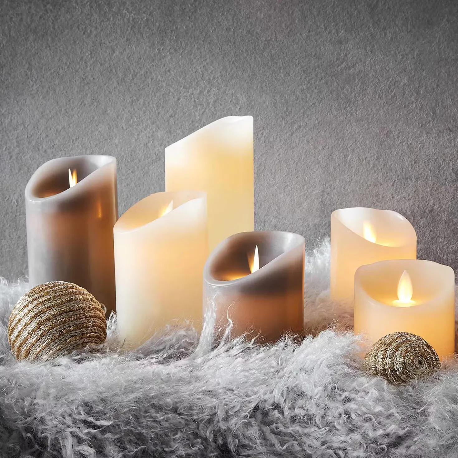 GLOWING FLAME LED Kerzen-Set 3-tlg.