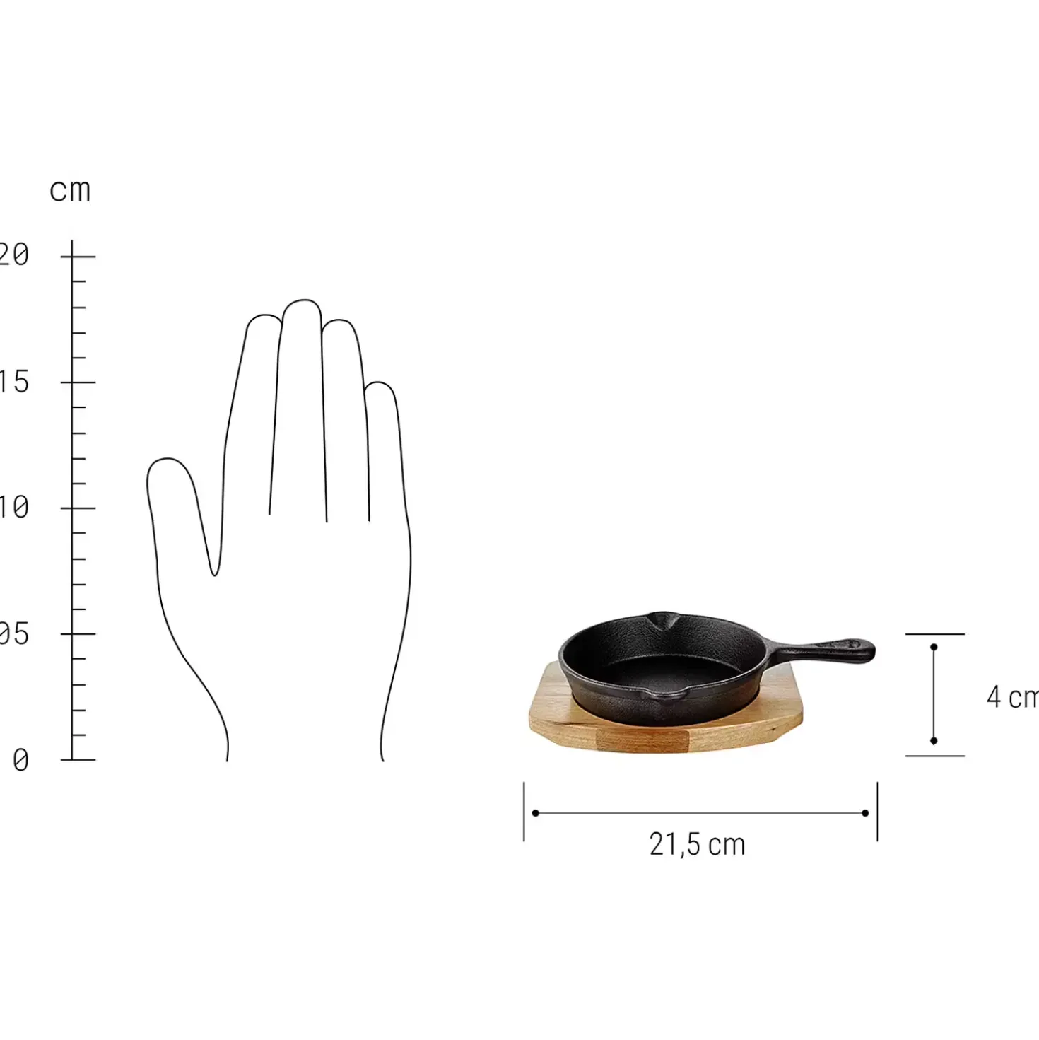 HOT IRON Mini-Servierpfanne