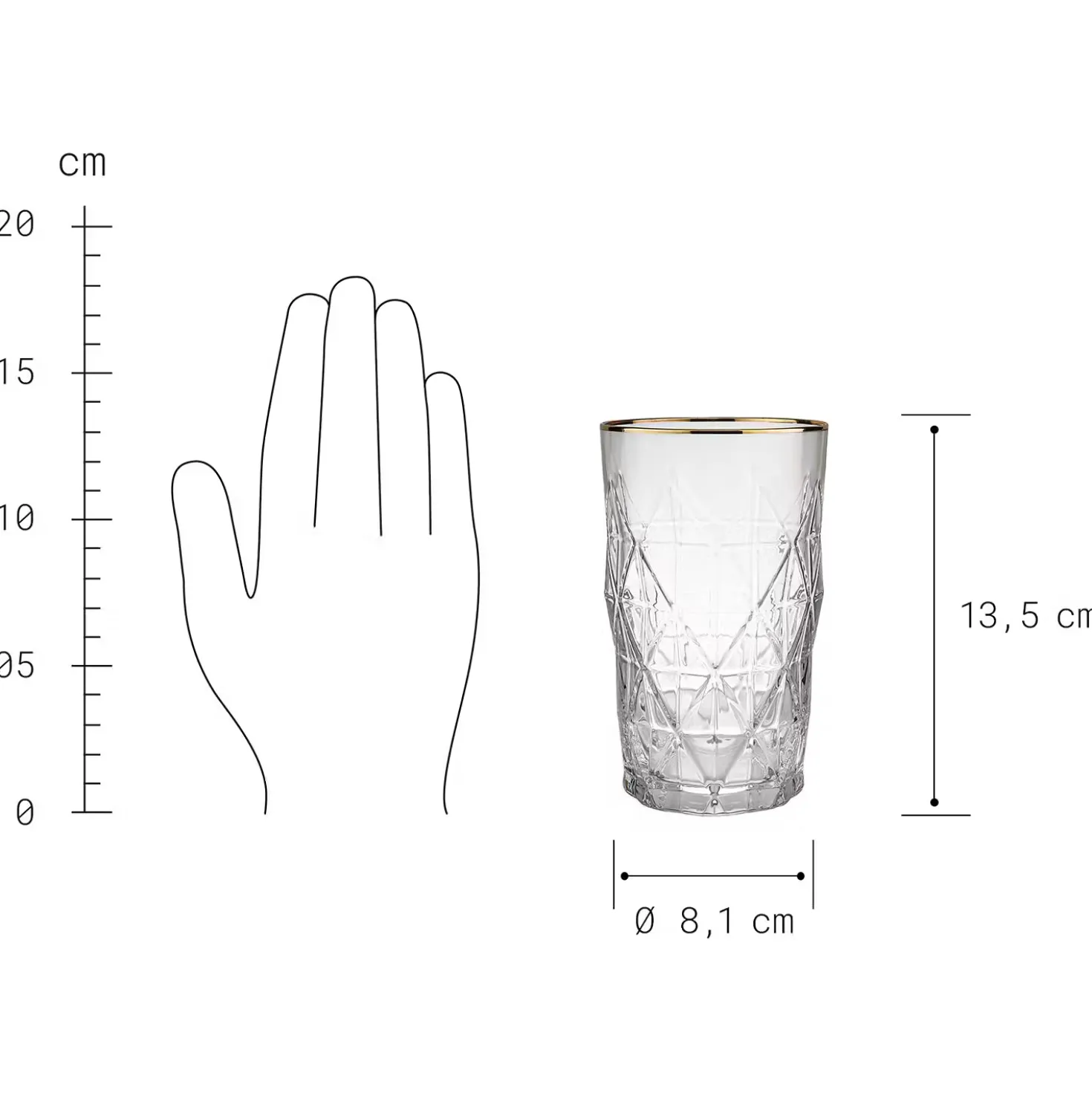 UPSCALE Longdrinkglas 6er-Set
